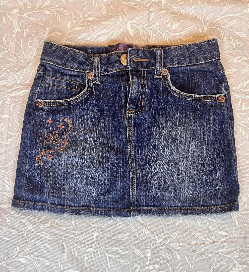 Old Navy girls denim adjustable skirt size 10